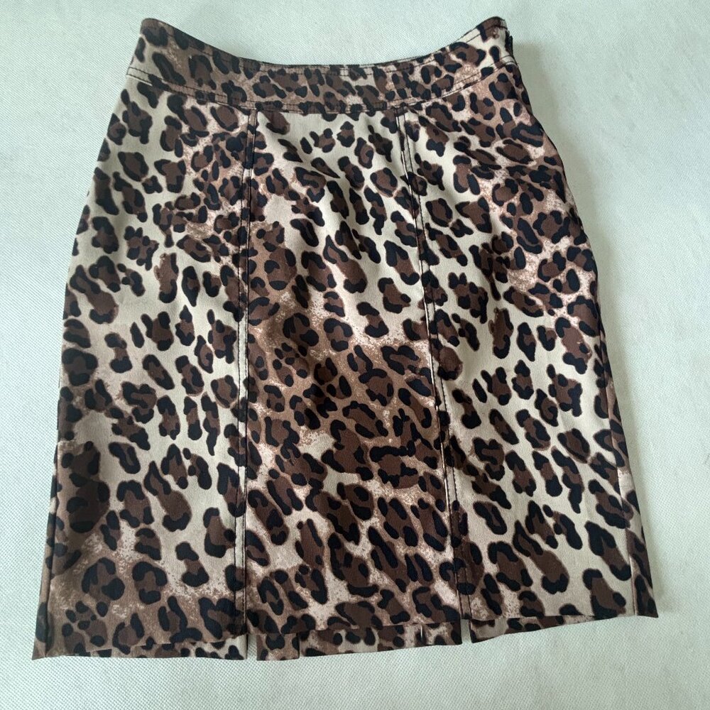 Cache Leopard Size 0 Skirt